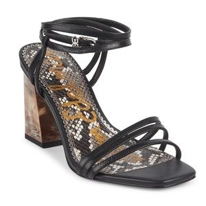 Sam Edelman Doriss Wrap Ankle Strap Sandal with Statement Block Heel